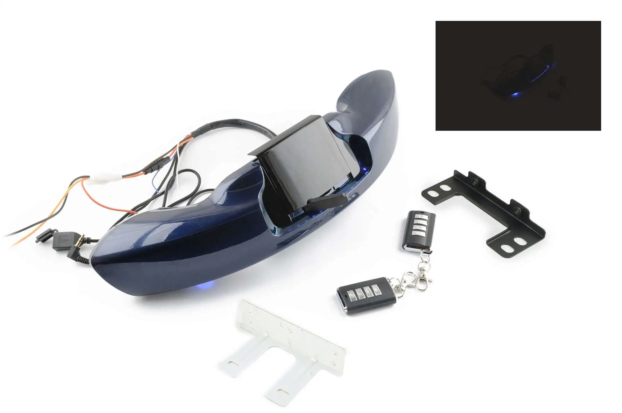 Аудиосистема траверсная (2, 2*5W синие,сигнализация, МР3/USB/SD, водонепрониц.) mod:MT610 NEO