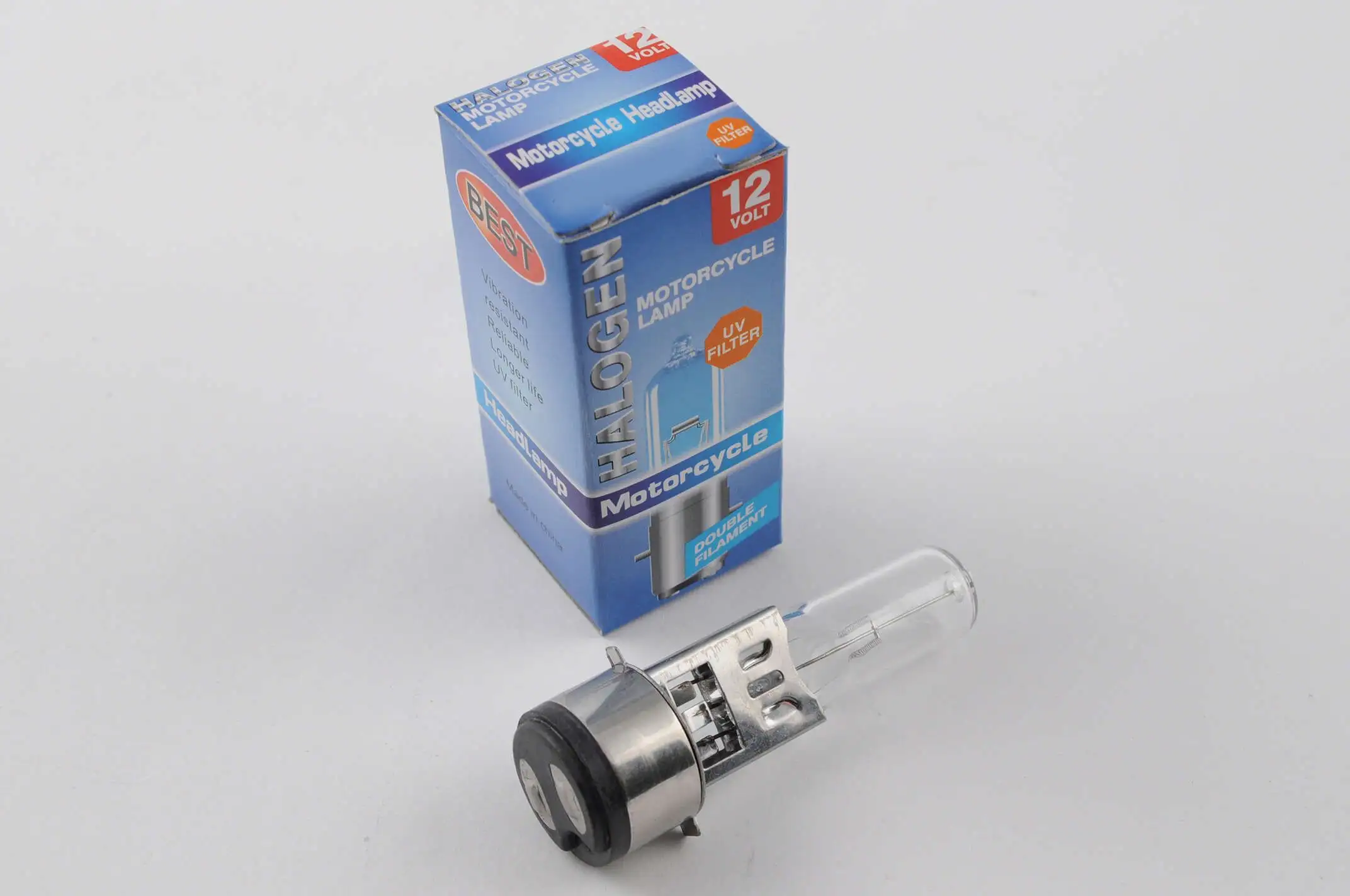 Лампа BA20D (2 уса) 12V 35W/35W (белая) BEST (mod:A)