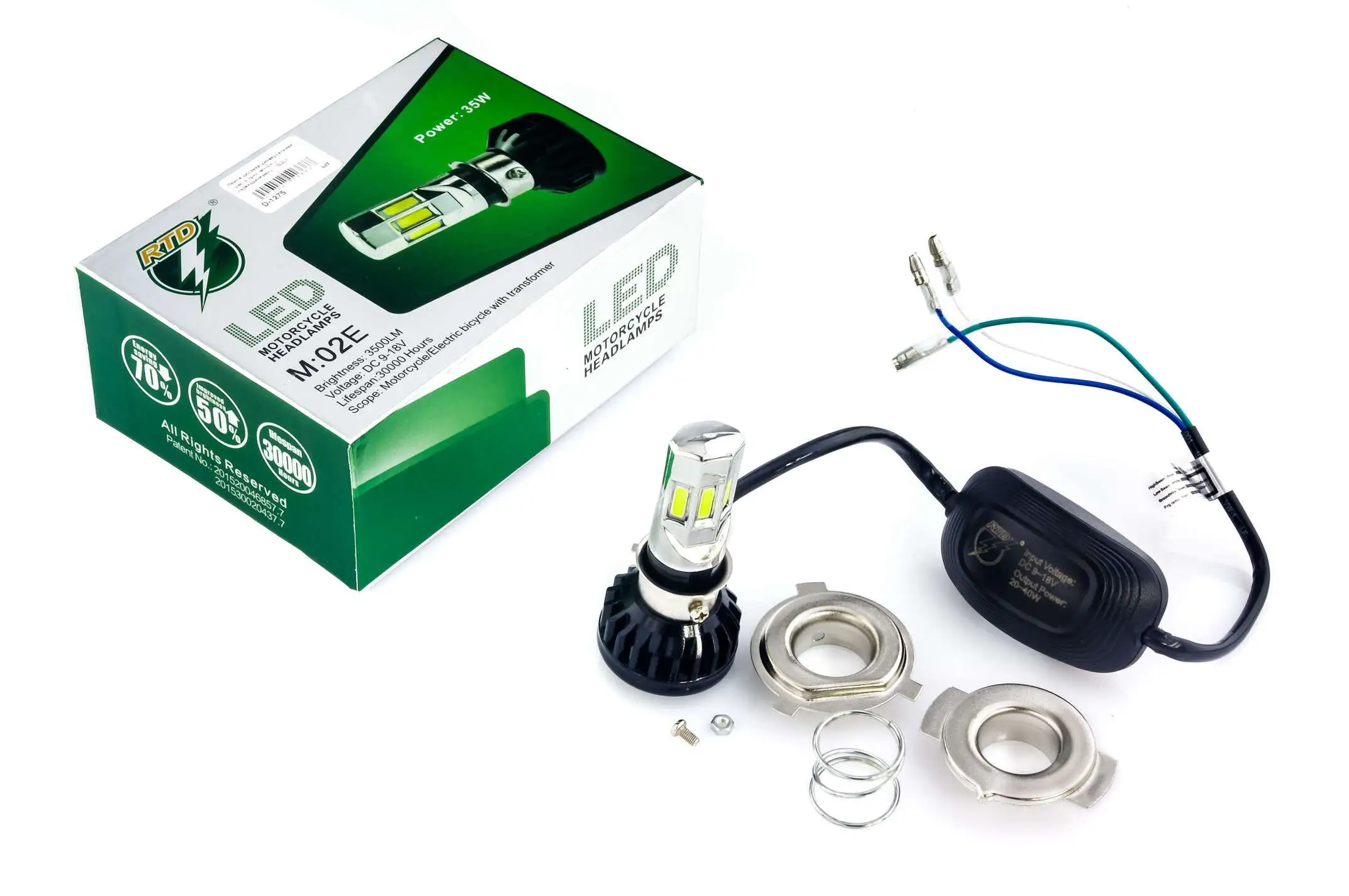Лампа диодная универсальная с переходниками (12V, 6 кристаллов) GJCT