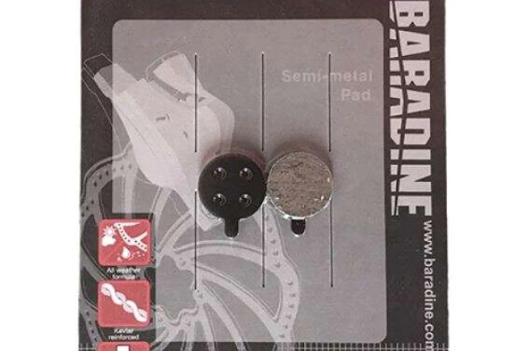 Колодки тормозные велосипедные (дисковые) Baradine DS-23 KL