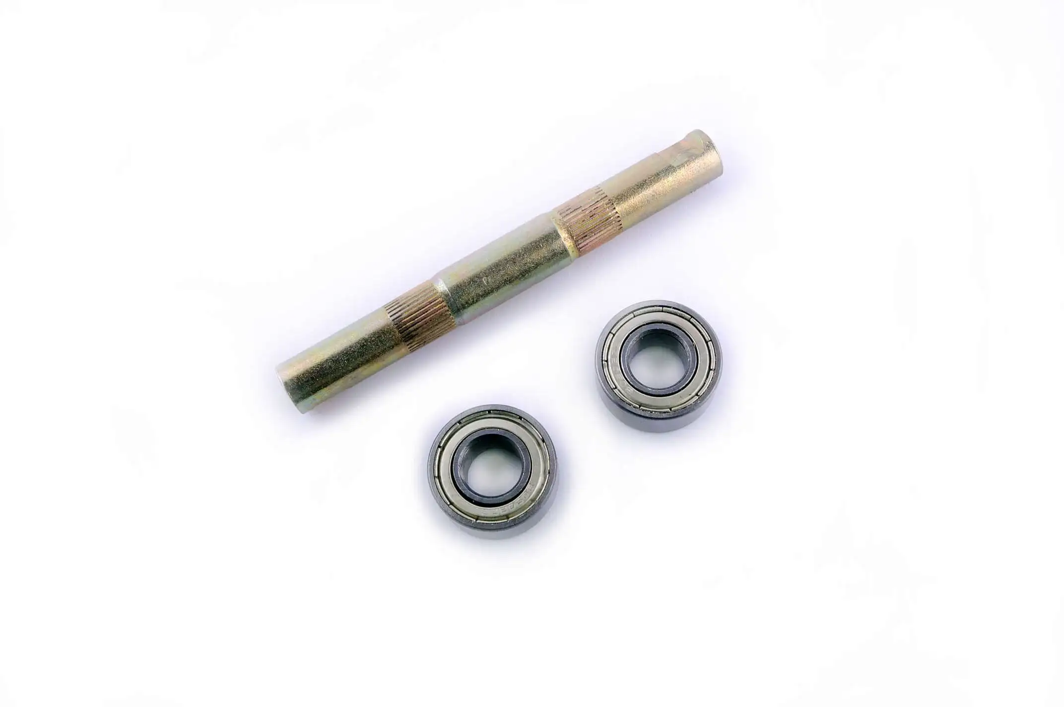 Ось каретки велосипедная (клин) (L-141mm) (+ 2 подшипника 80902-ZZ) (mod:УКРАИНА) YAT