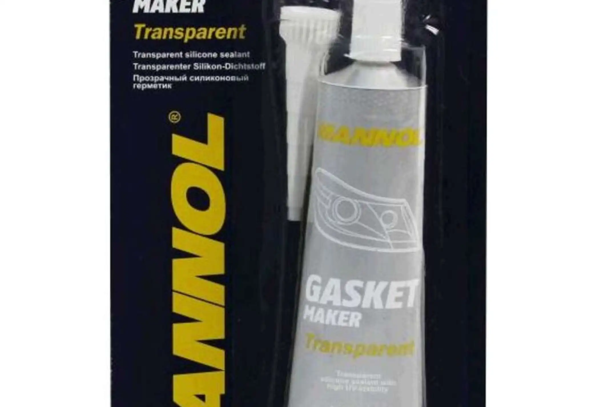 Герметик 85г (силиконовый, вулканизирующийся) (9916 Gasket Maker Transparent) MANNOL