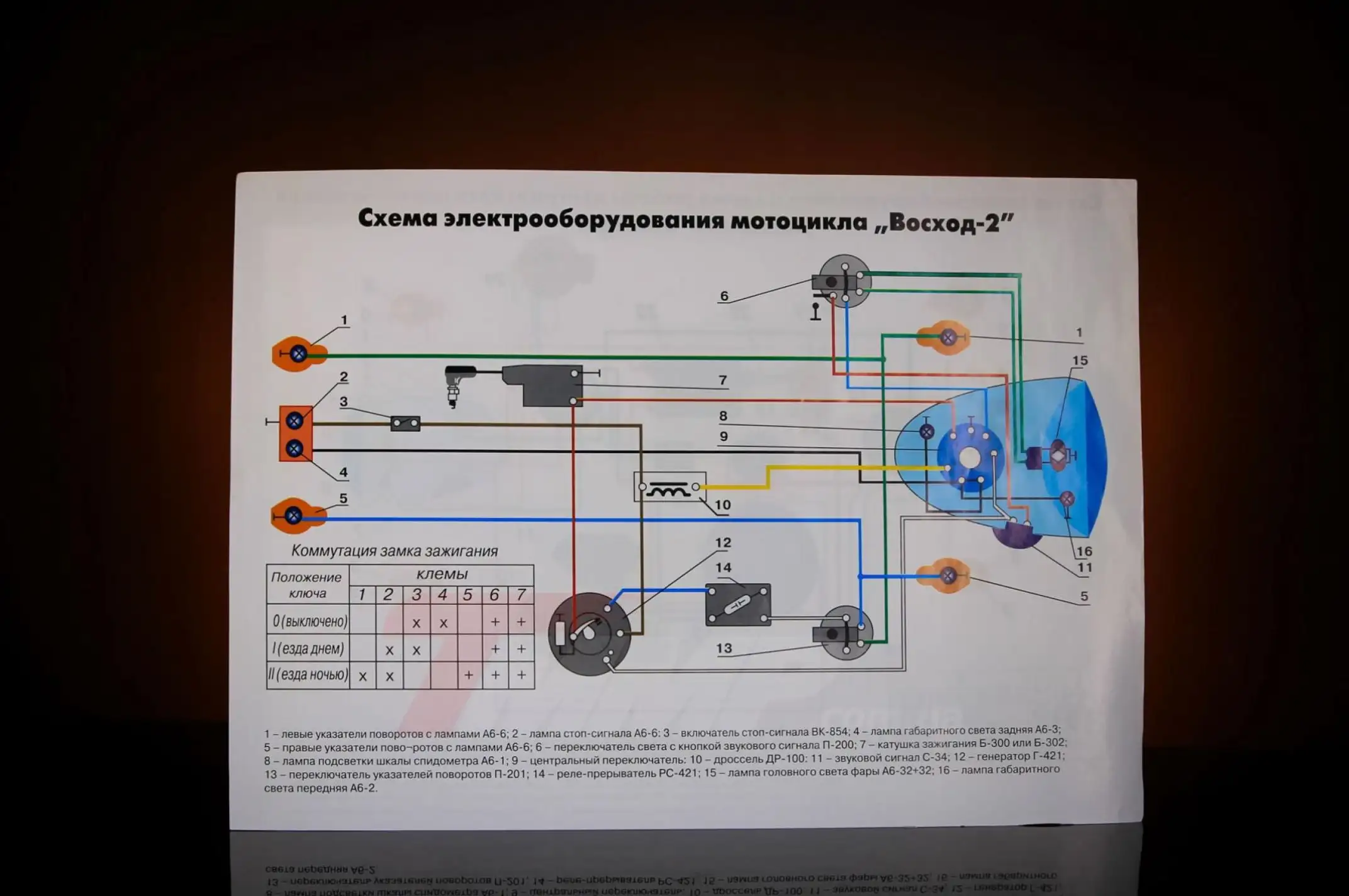 Схема электрооборудования ВОСХОД 2 (2М) EVO