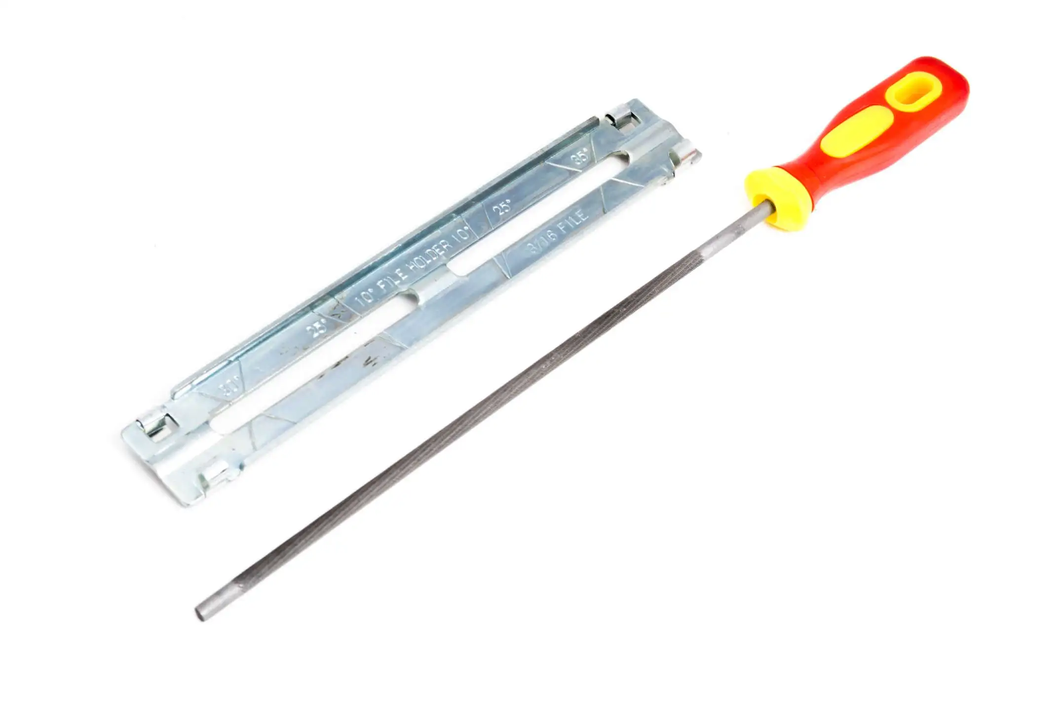 Напильник бензопильный Ø4,8mm (+планка, ручка) MANLE