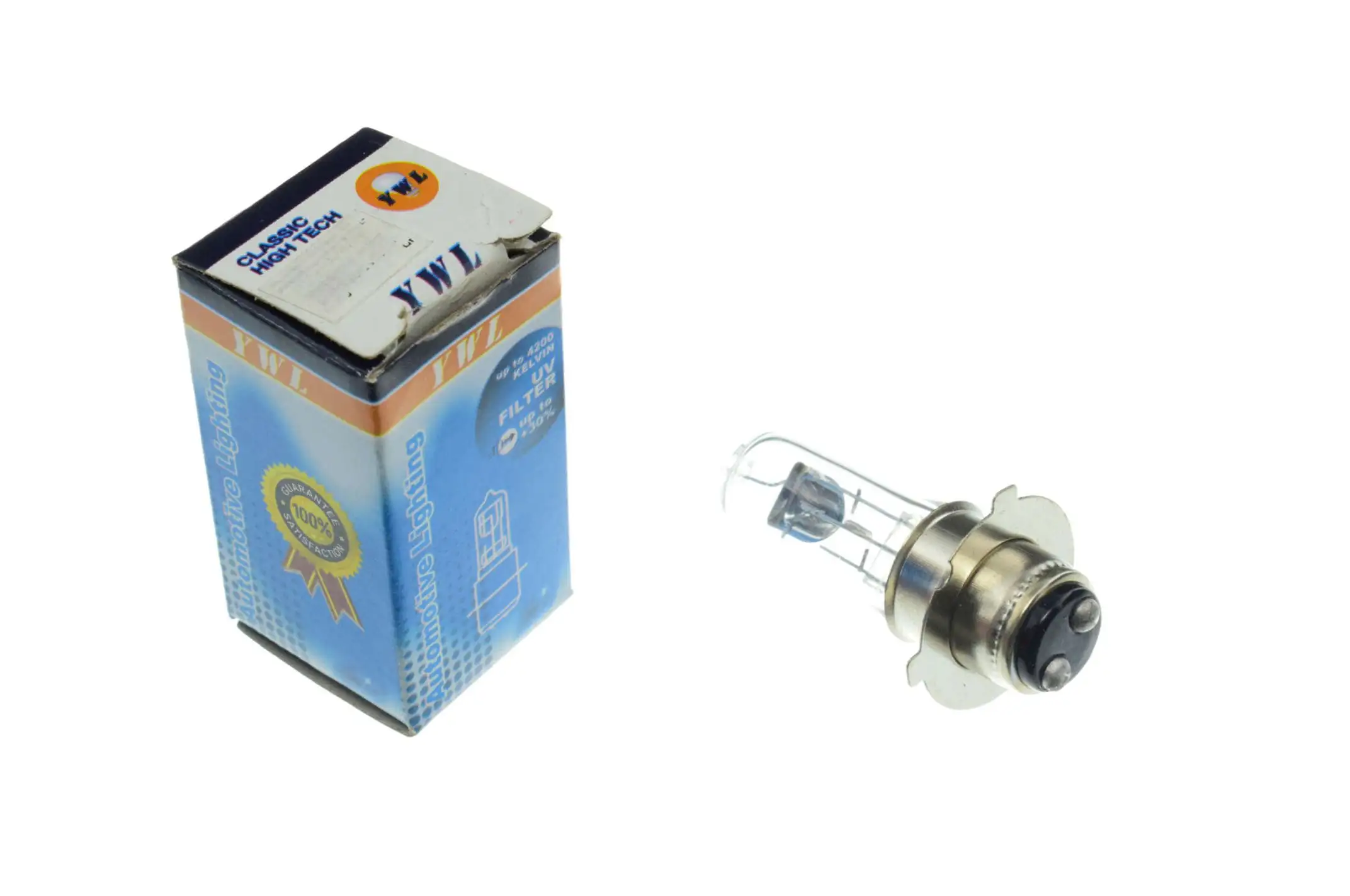 Лампа P15D-25-3 (3 уса) 12V 50W/50W (белая) YWL