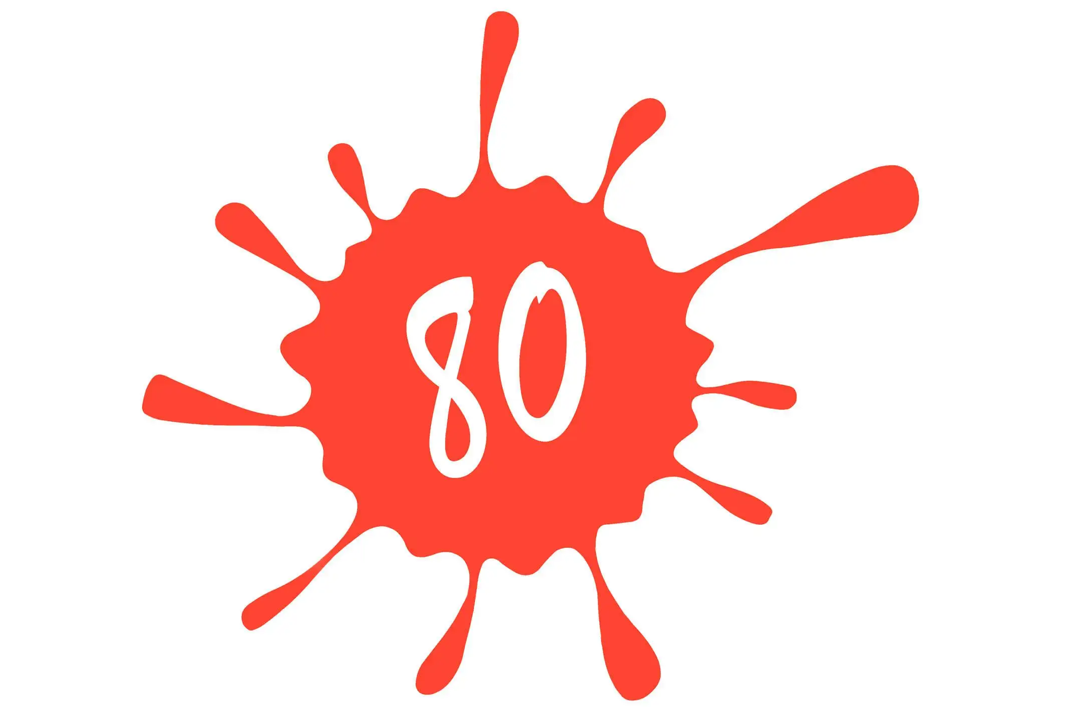 Наклейка декор 80 (24x25см, красная) (#5627)