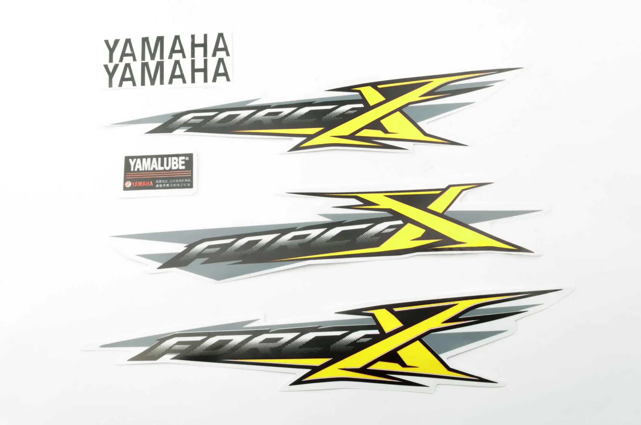 Наклейки (набор) Yamaha X-FORCE (30х6см, желтые) (#7438)