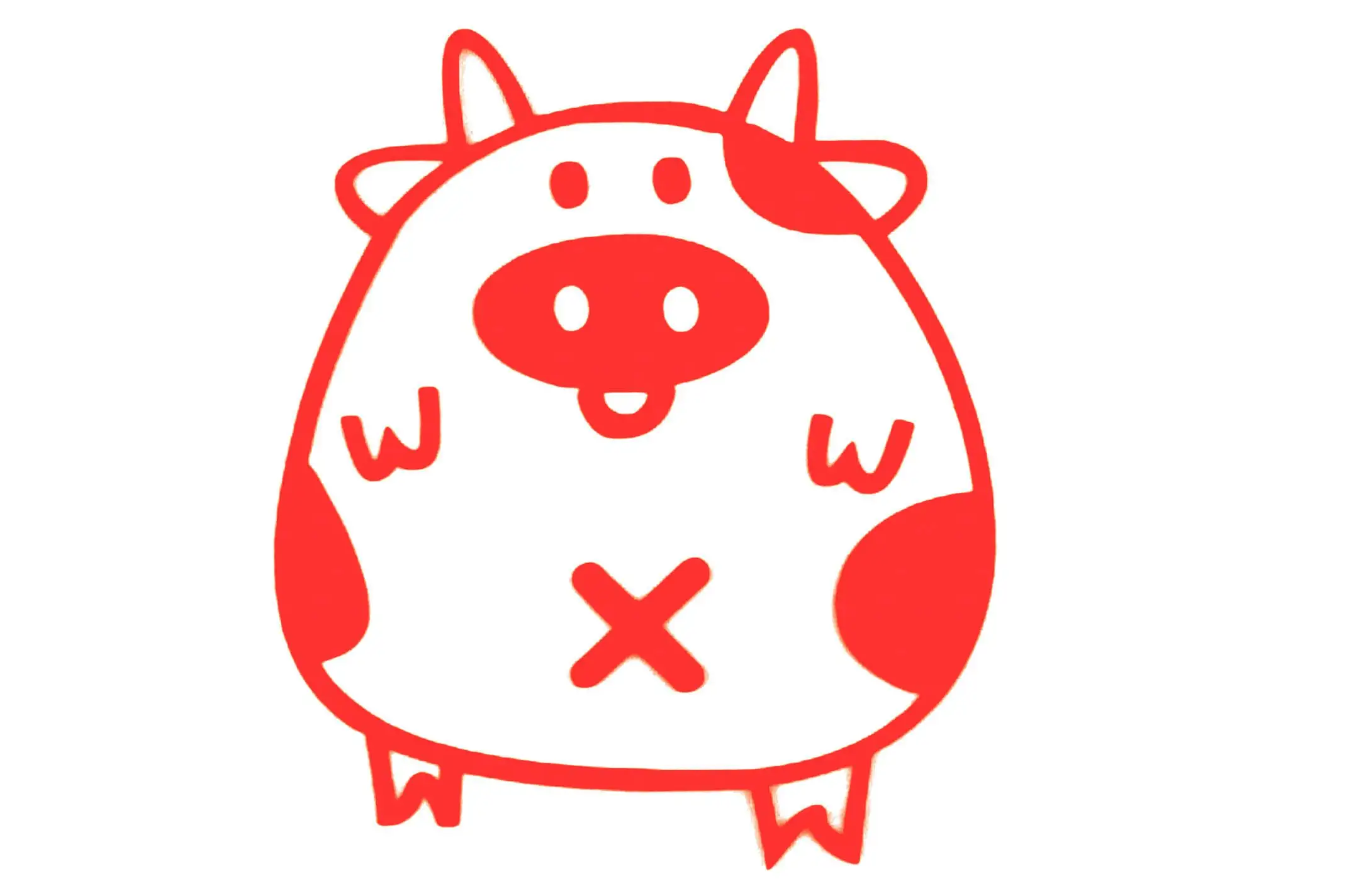 Наклейка   декор   PIG   (красная)   (#HQ5)