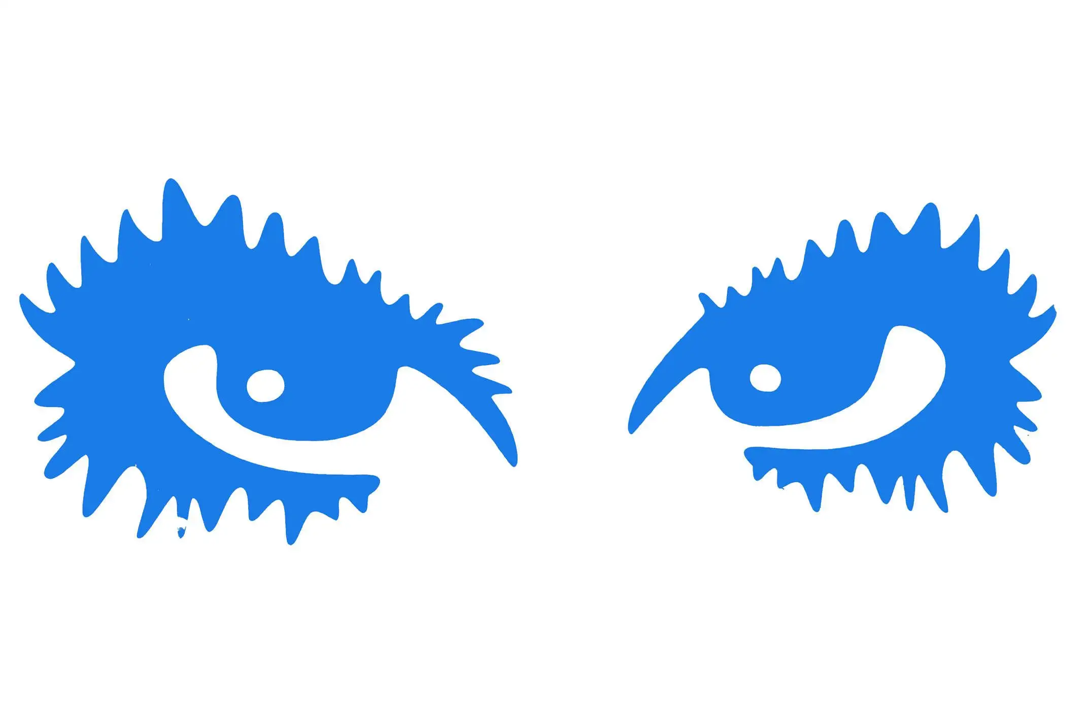 Наклейка   декор   EYES   (18х6см, синяя)   (#HQ5)