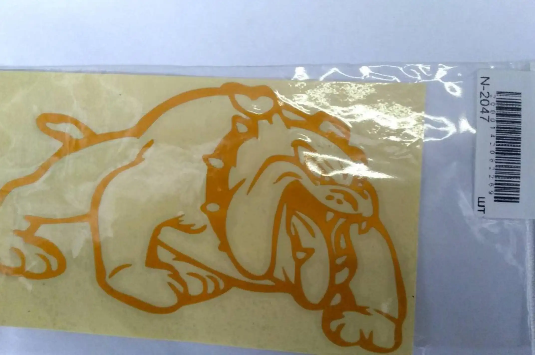 Наклейка   декор   DOG   (12x9cм, оранжевая, левая)
