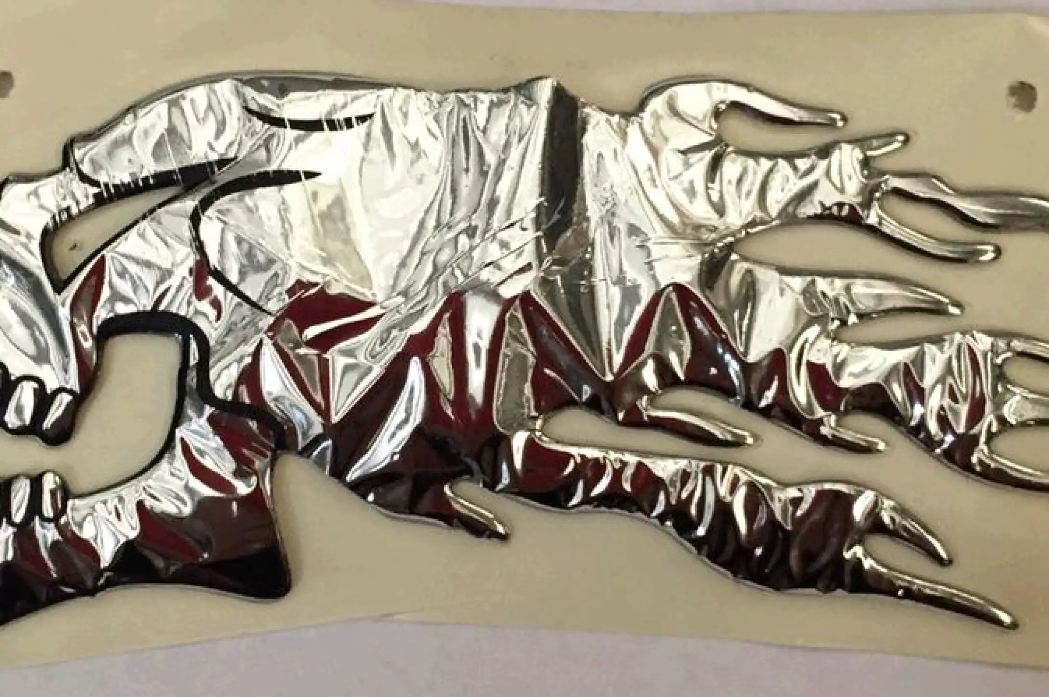 Наклейка шильдик FIRESKULL (14x5см, алюминий) (#4744)