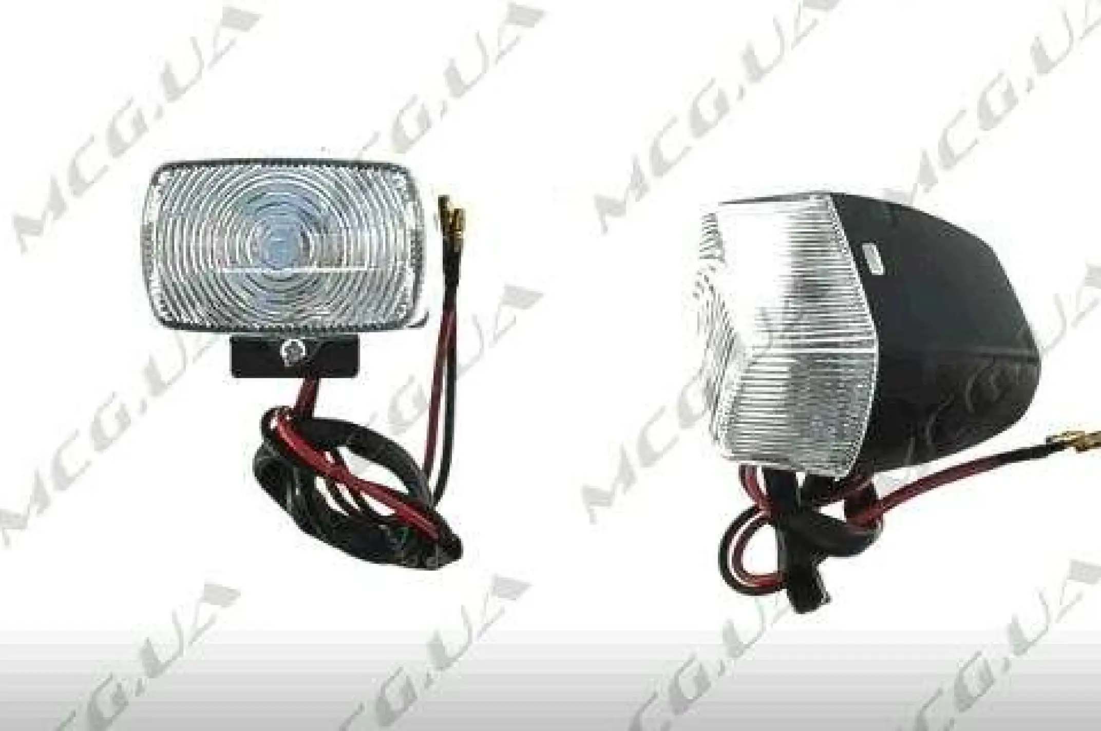 Поворот светодиодный, прямоугольный (5 LED, белое стекло) JS