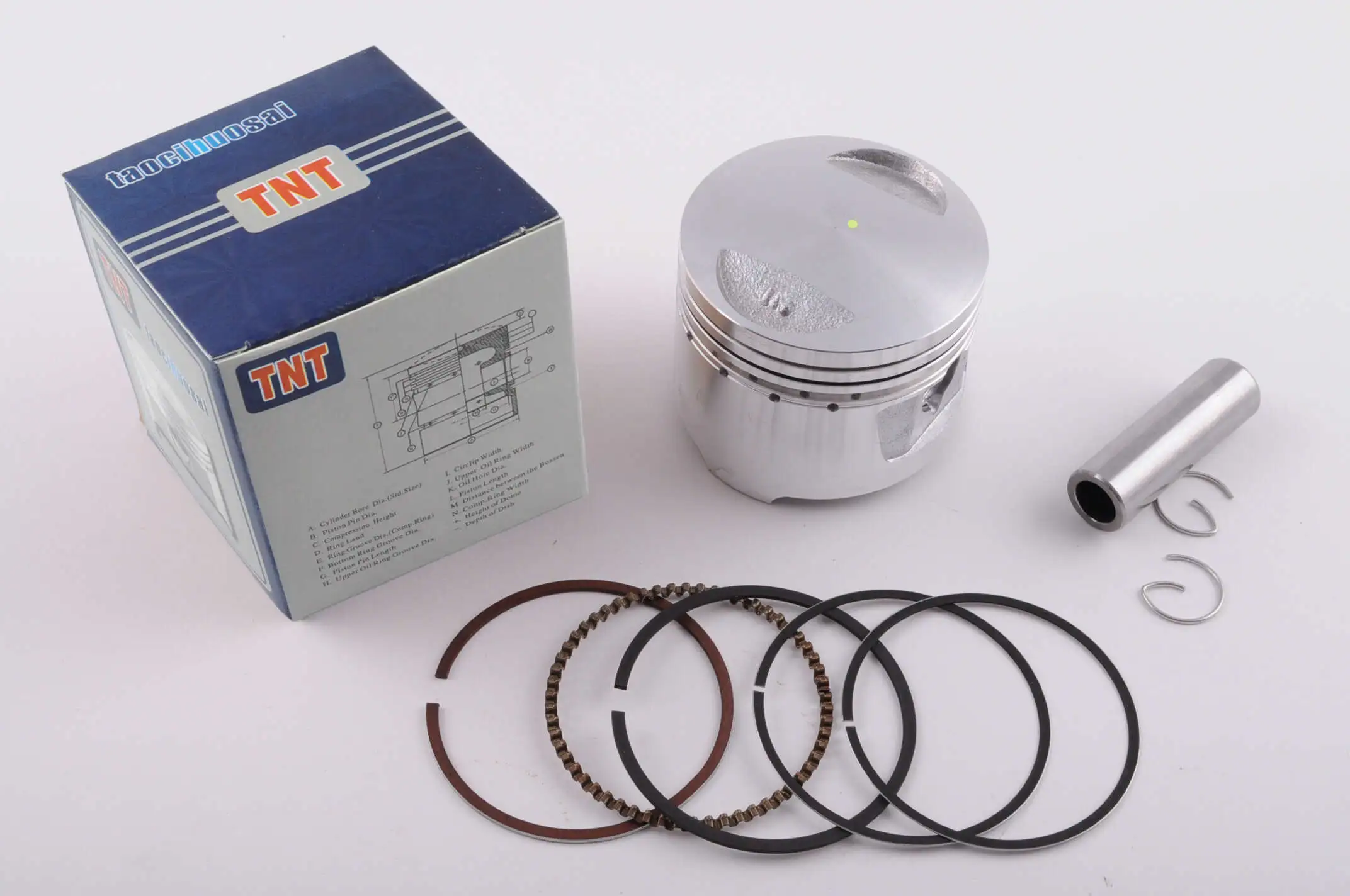Поршень   4T CB/CG   Ø62,75mm, p-15   (150/175cc 0,75:  162FMJ, 162FMK)   TNT