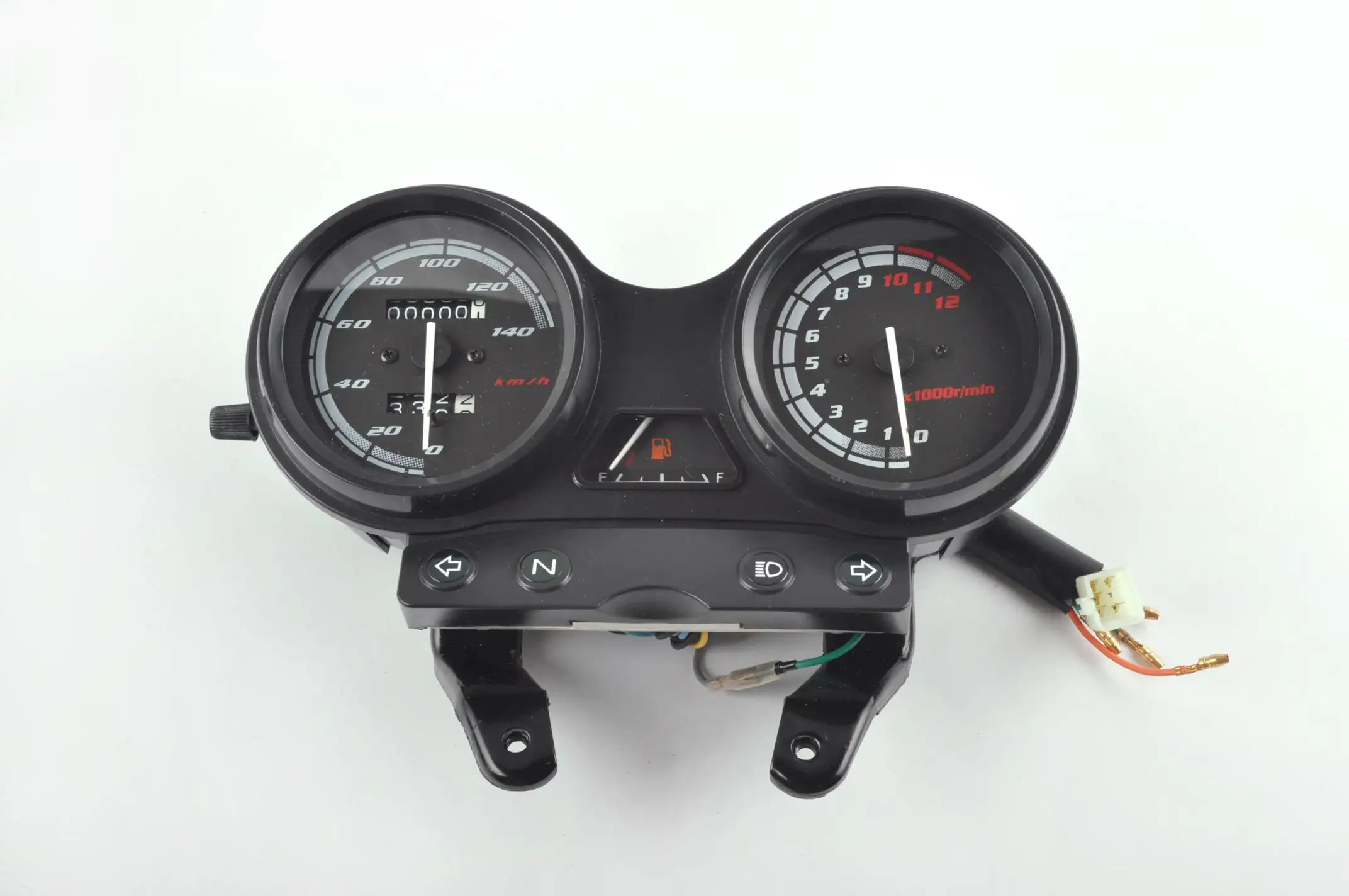Панель приборов (в сборе) Yamaha YBR125 (140км/ч, тахометр, черная) (#MY-127) MANLE