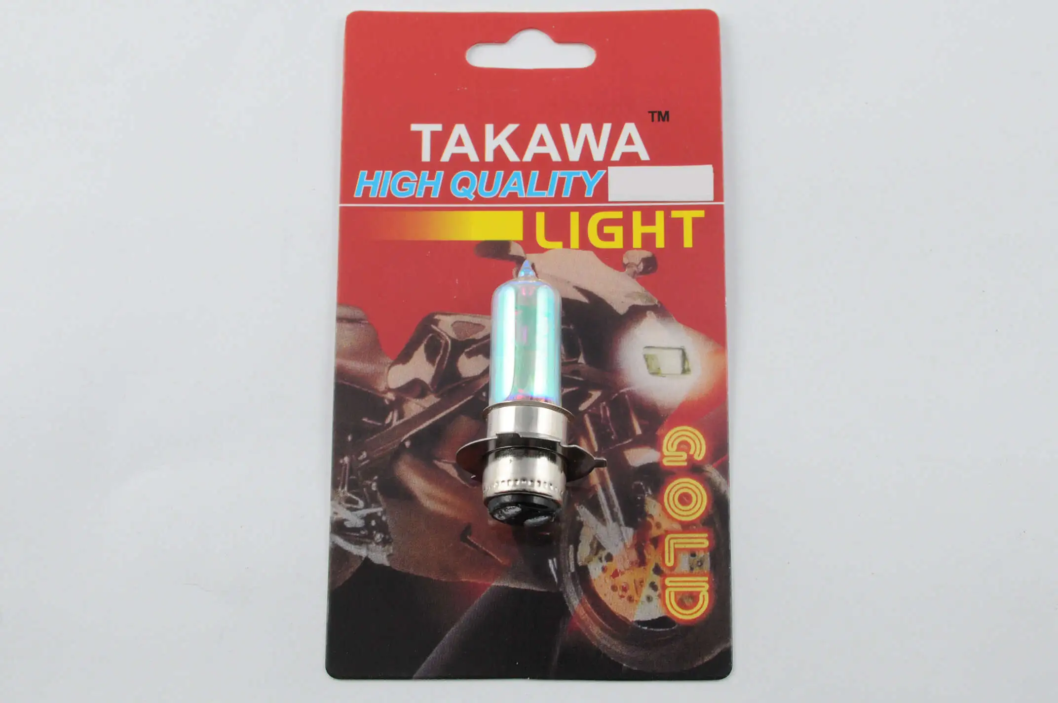 Лампа P15D-25-3 (3 уса) 12V 50W/50W (хамелеон радужный) (блистер) TAKAWA (mod:A)