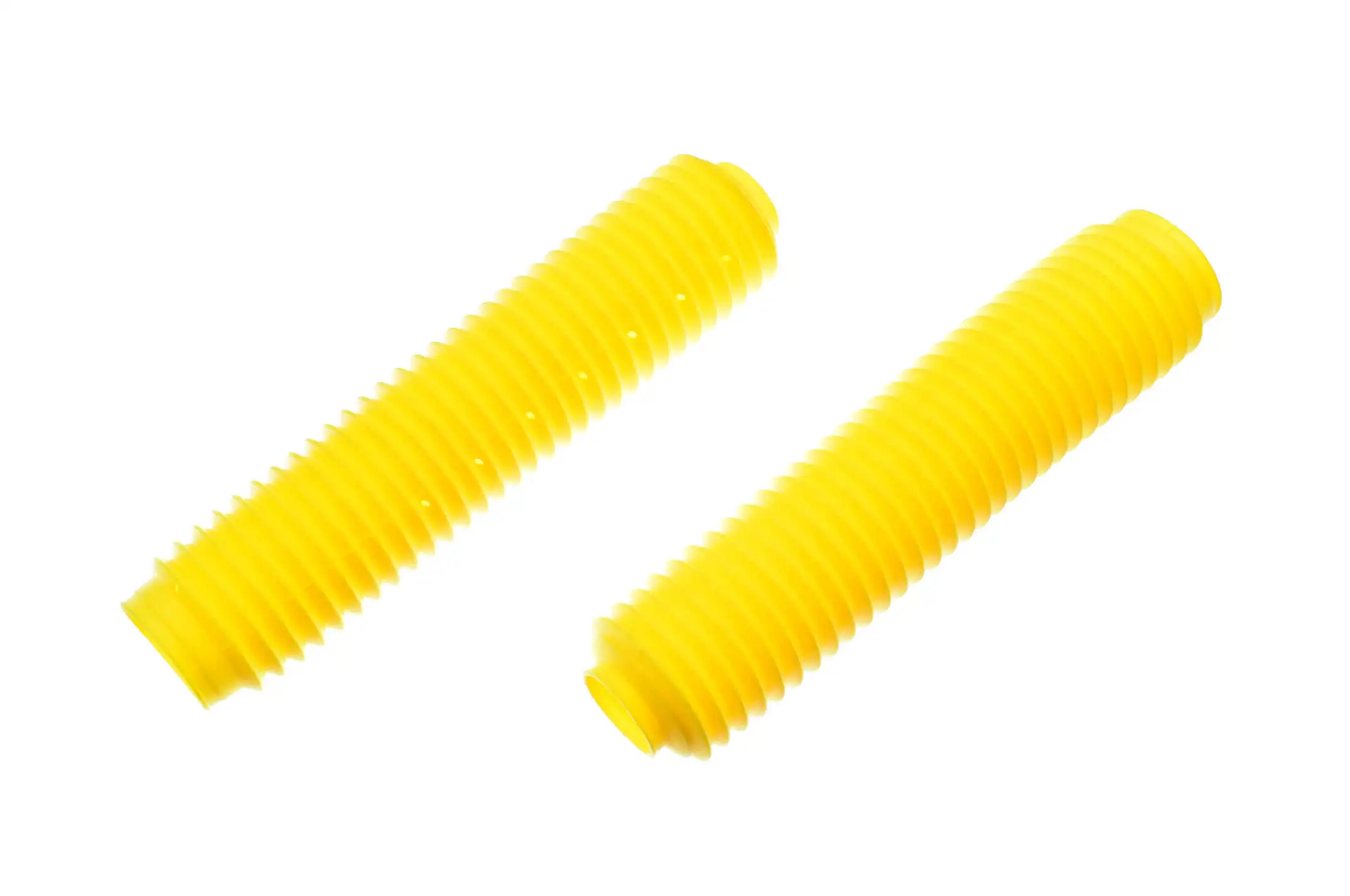 Гофры передней вилки (пара) универсальные L-330mm, d-40mm, D-55mm (жёлтые) MZK