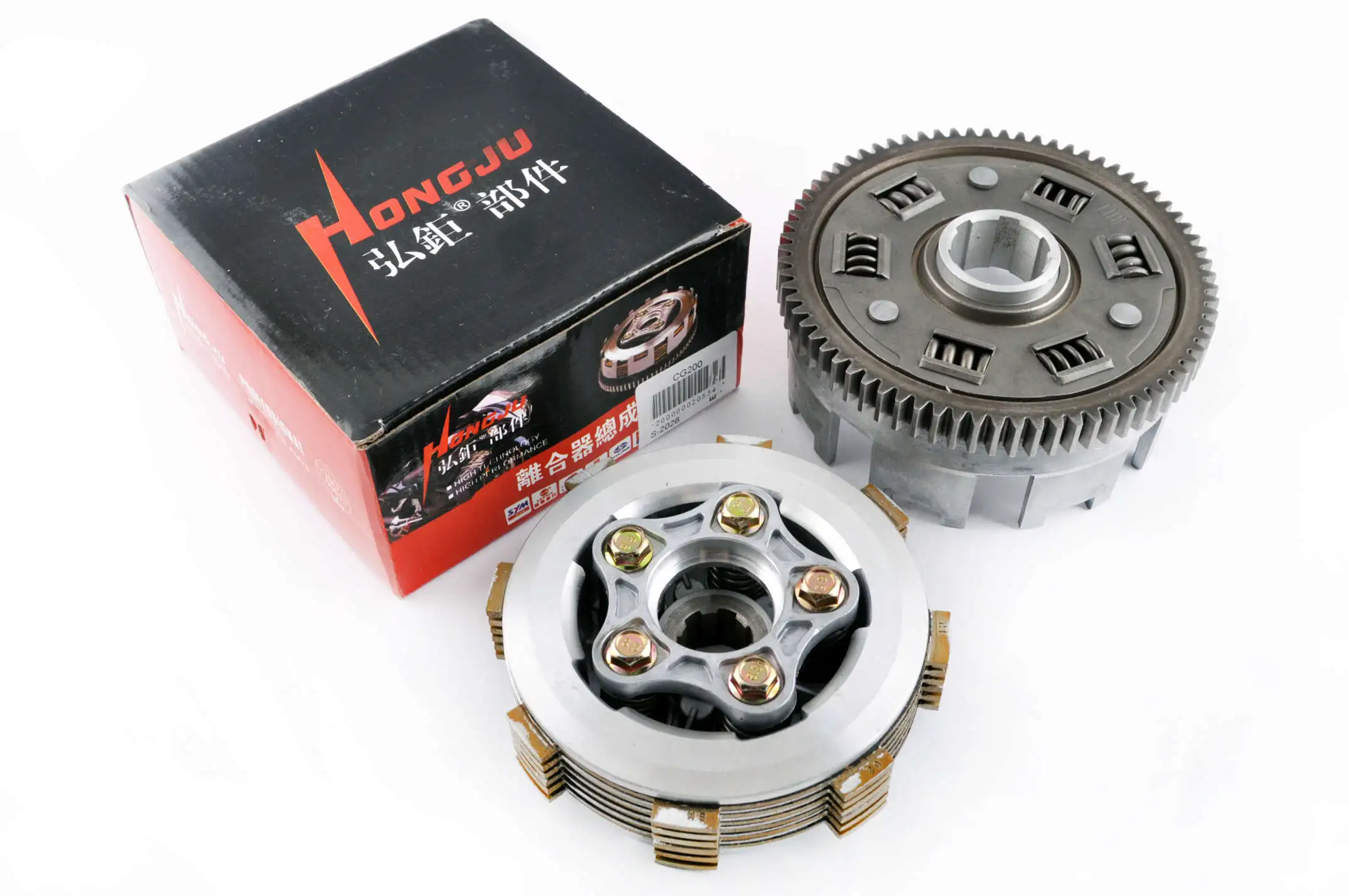 Корзина сцепления (в сборе) 4T CG200 HONGJU (mod:A)