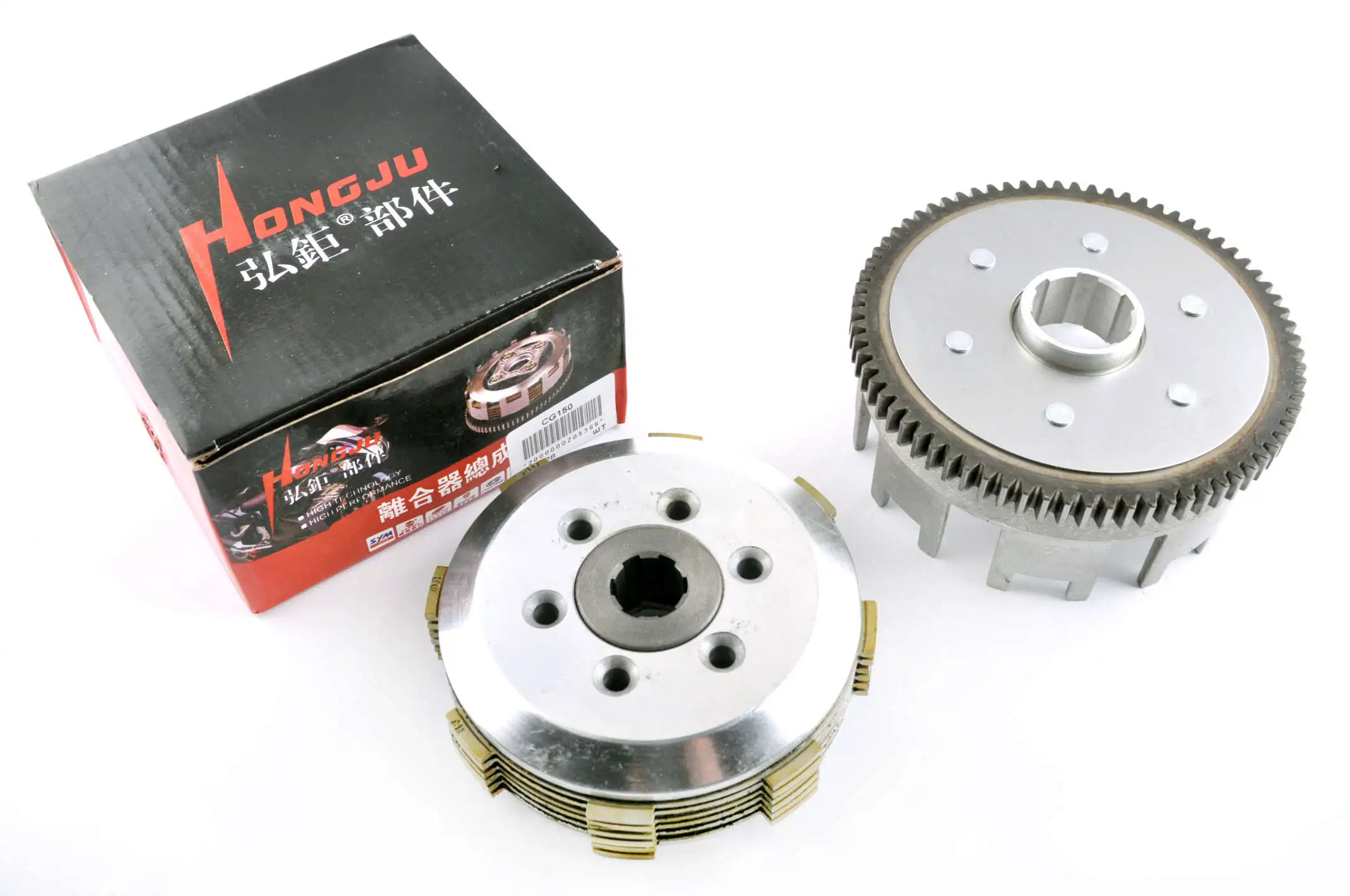 Корзина сцепления (в сборе) 4T CG150 HONGJU (mod:B)