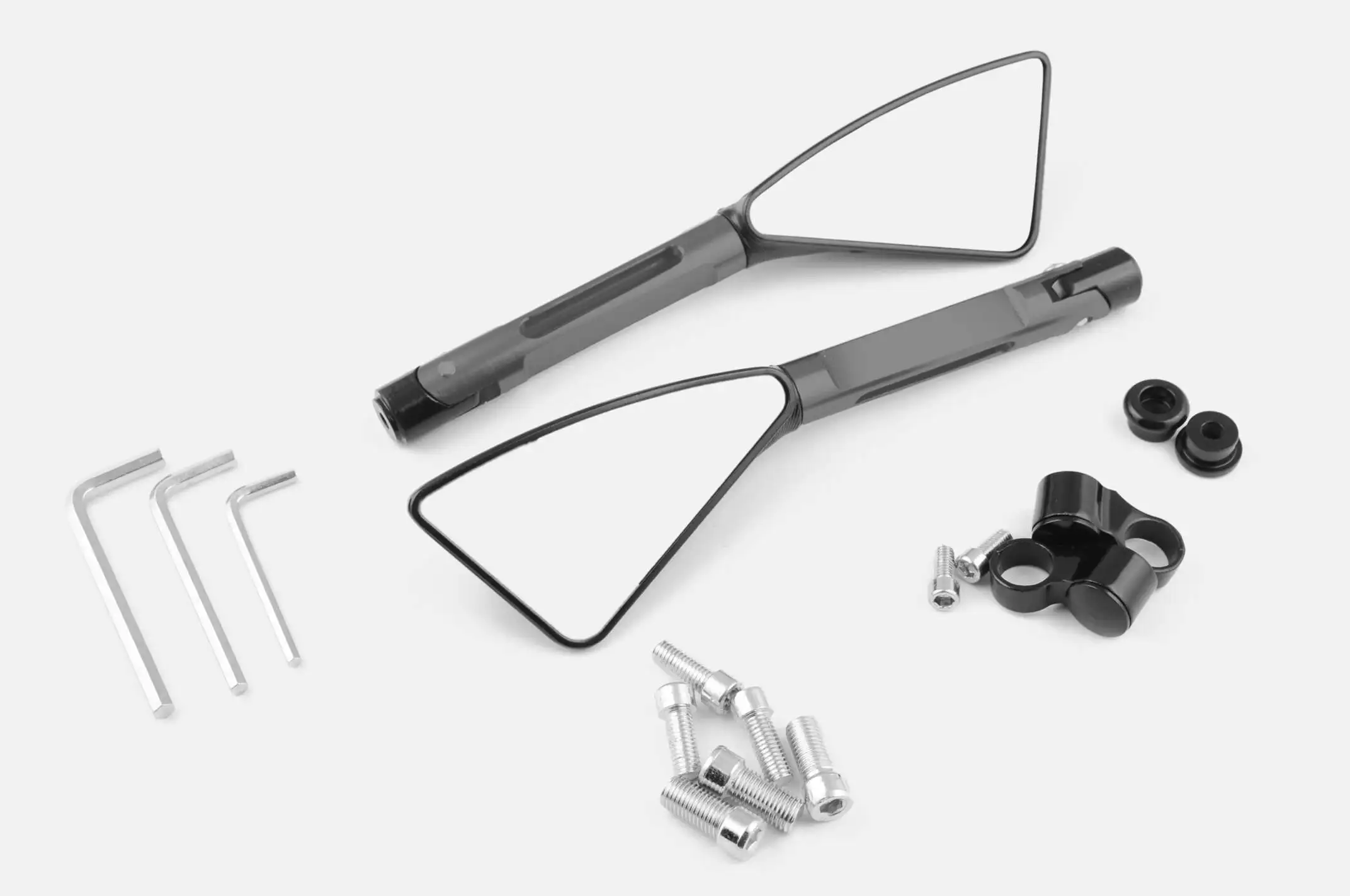 Зеркала (черные, многоугольные, алюм., антиблик, переход., инструм.) KOMACU