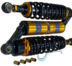 Амортизаторы (пара) Delta 330mm, газомасляные (черные перламутровые) KOMATCU (mod.A)