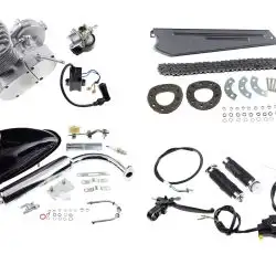 Двигатель велосипедный (в сборе) 80сс (бак, ручка газа, звезда, цепь, без стартера) KOMATCU