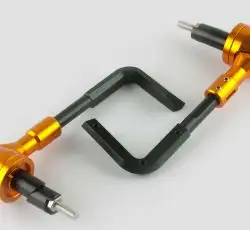 Отбойники руля (пара) с креплениями под защиту рук (желтые) RIDE IT