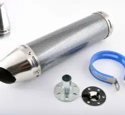 Глушитель (тюнинг)   300*90mm, креп. Ø48mm   (нержавейка, карбон mod:1, прямоток, тип:4)