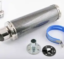 Глушитель (тюнинг)   300*90mm, креп. Ø48mm   (нержавейка, карбон mod:2, прямоток, тип:3)
