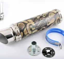 Глушитель (тюнинг)   300*90mm, креп. Ø48mm   (нержавейка, змеиная кожа, прямоток, тип:2)
