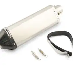 Глушитель (тюнинг)   380*85mm   (нержавейка, три-овал, серебро, прямоток)   118