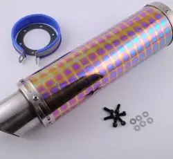 Глушитель (тюнинг)   350*100mm, креп. Ø48mm   (нержавейка, квадраты, mod:22)
