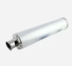 Глушитель (тюнинг)   420*100mm, креп. Ø78mm   (нержавейка, серебро, без креплений, mod:55)   KOMATCU   (mod.A)