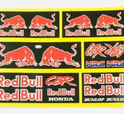 Наклейки (набор) логотип RED BULL (22х15см) (#5880)