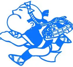 Наклейка декор YAKUZA (13x12см, синяя) (#0728)