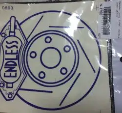 Наклейка декор TURBO (16x16см, синяя) (#0309)