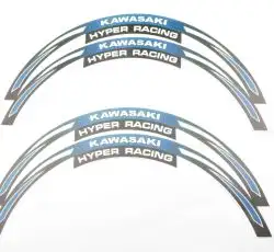 Наклейка на колесо 17/18 KAWASAKI (синяя) (#6058A)