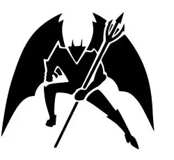 Наклейка декор DIABLO (13х13см, черная) (#5868)