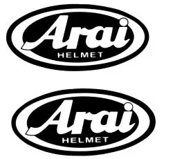 Наклейка логотип ARAI (9x4,5см, черная) (#1871)