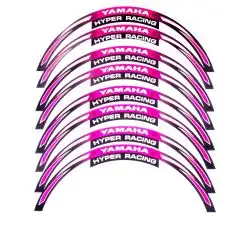 Наклейка на колесо 17 YAMAHA (бордовая, светоотражающая)