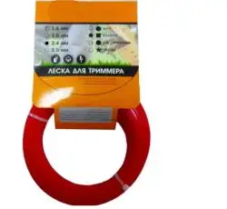 Леска мотокосы Ø2,4mm, 15 метров (квадрат, красная) MECH