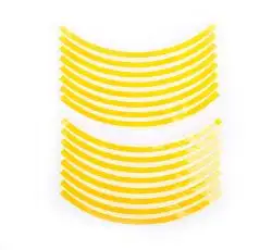 Наклейка на колесо 10 декор (16шт, желтая) (#6054Ф)