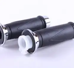 Ручки руля резиновые (mod: 9D, хром) AMG