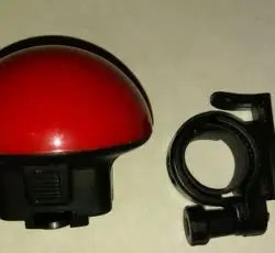 Сигнал велосипедный с подсветкой   круглый   (красный)   (mod:JY-575C)   DS